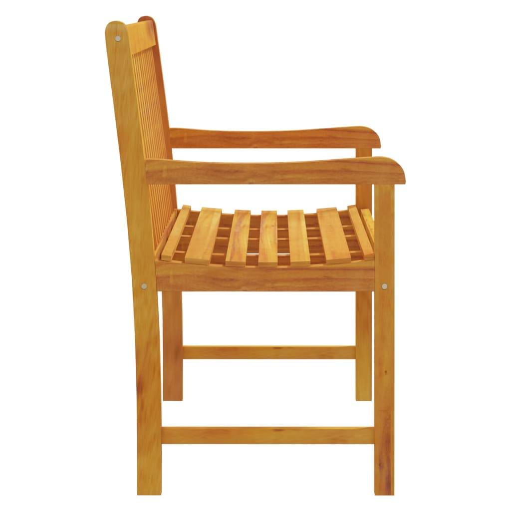 Helloshop26 - Banc de jardin meuble de patio d'extérieur terrasse 110 x 55,5 x 90 cm bois d'acacia solide - Imagen 3