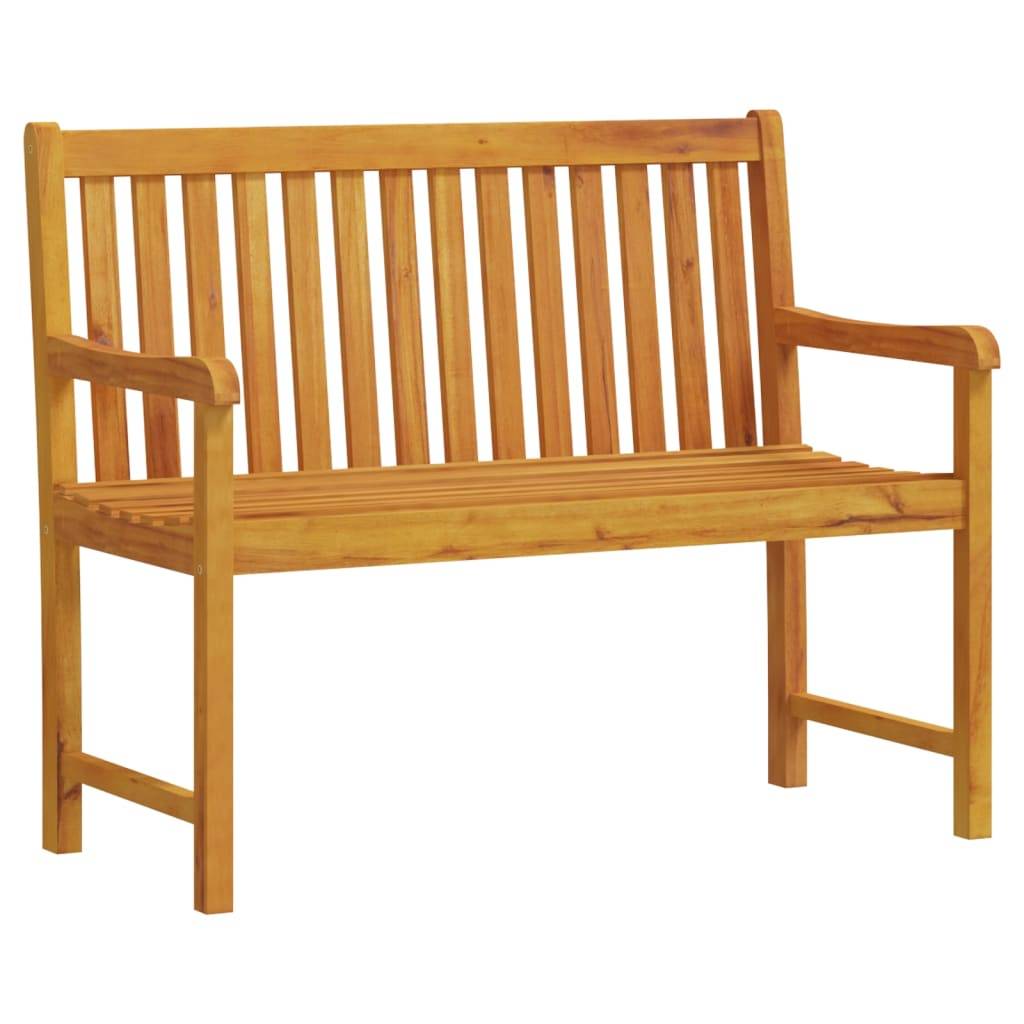 Helloshop26 - Banc de jardin meuble de patio d'extérieur terrasse 110 x 55,5 x 90 cm bois d'acacia solide - Imagen 1