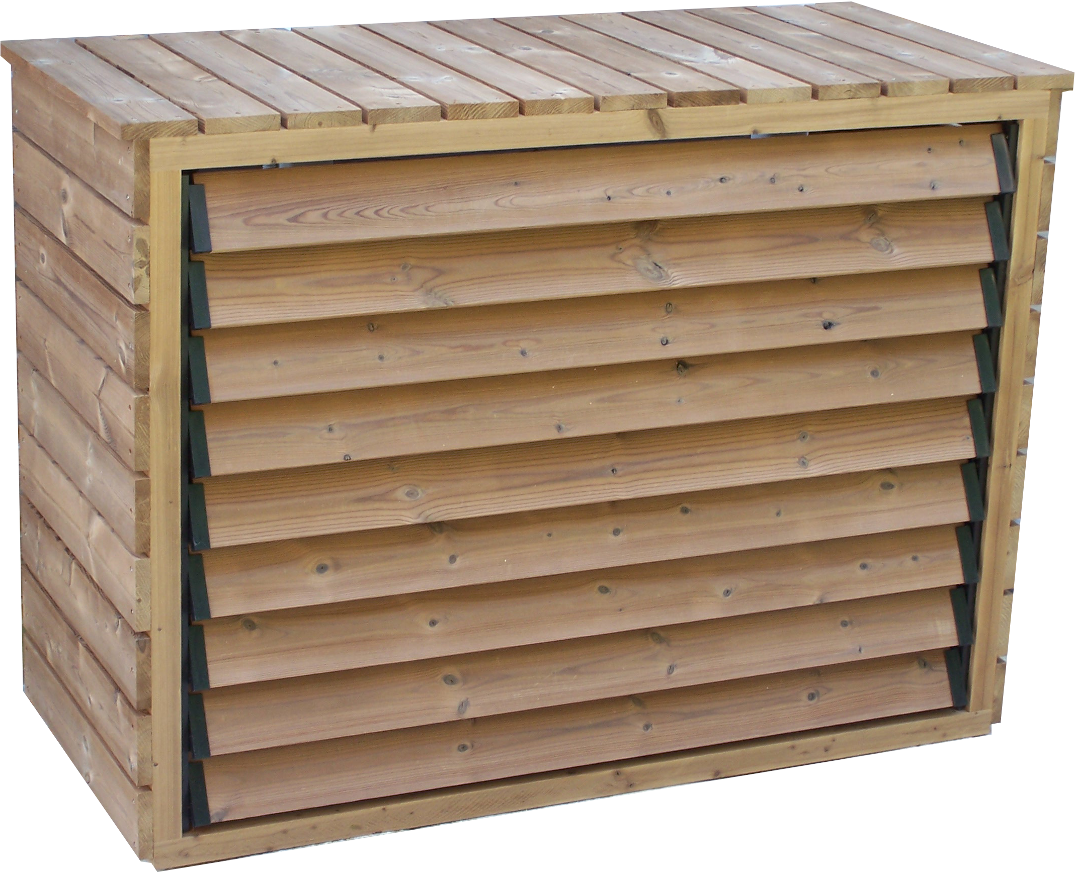 Cache climatiseur extérieur en bois, Hauteur 0.98 m - Imagen 3