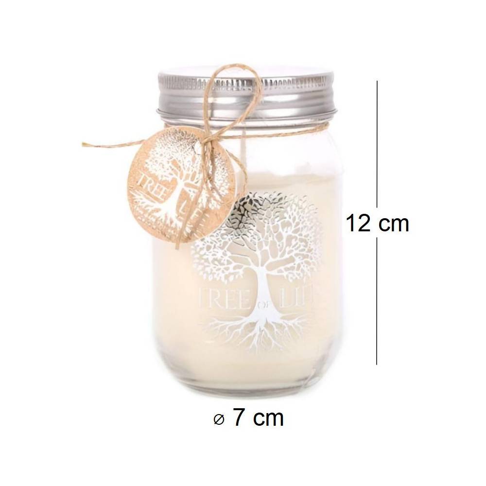 Sil - Bougie Mason Jar Tree of Life 12 cm Sil - Imagen 3