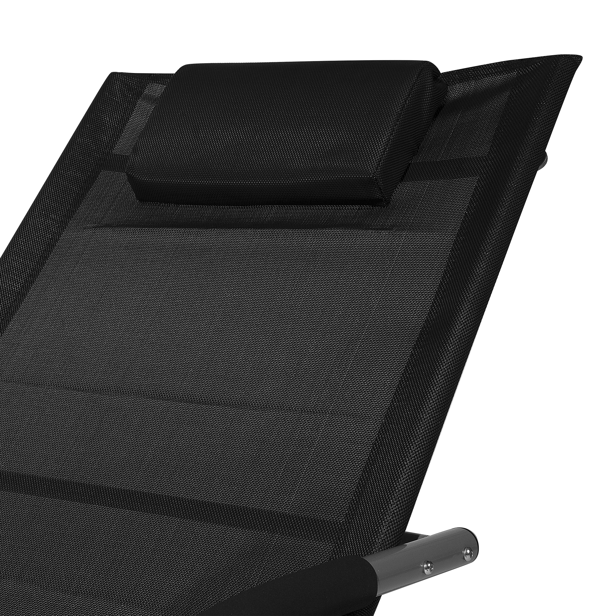 Beliani - Chaise longue Acier Noir CARANO - Beliani - Imagen 8