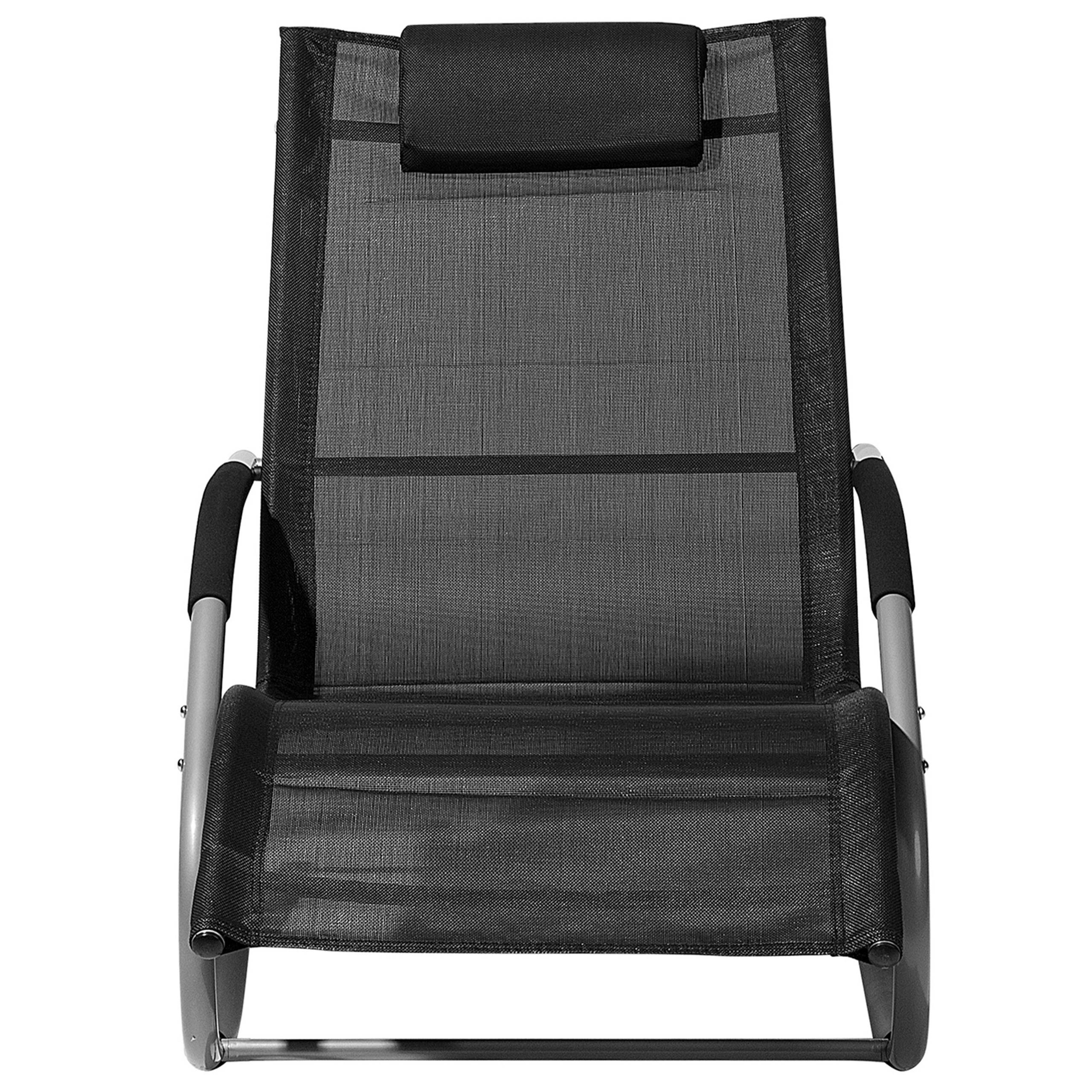 Beliani - Chaise longue Acier Noir CARANO - Beliani - Imagen 4