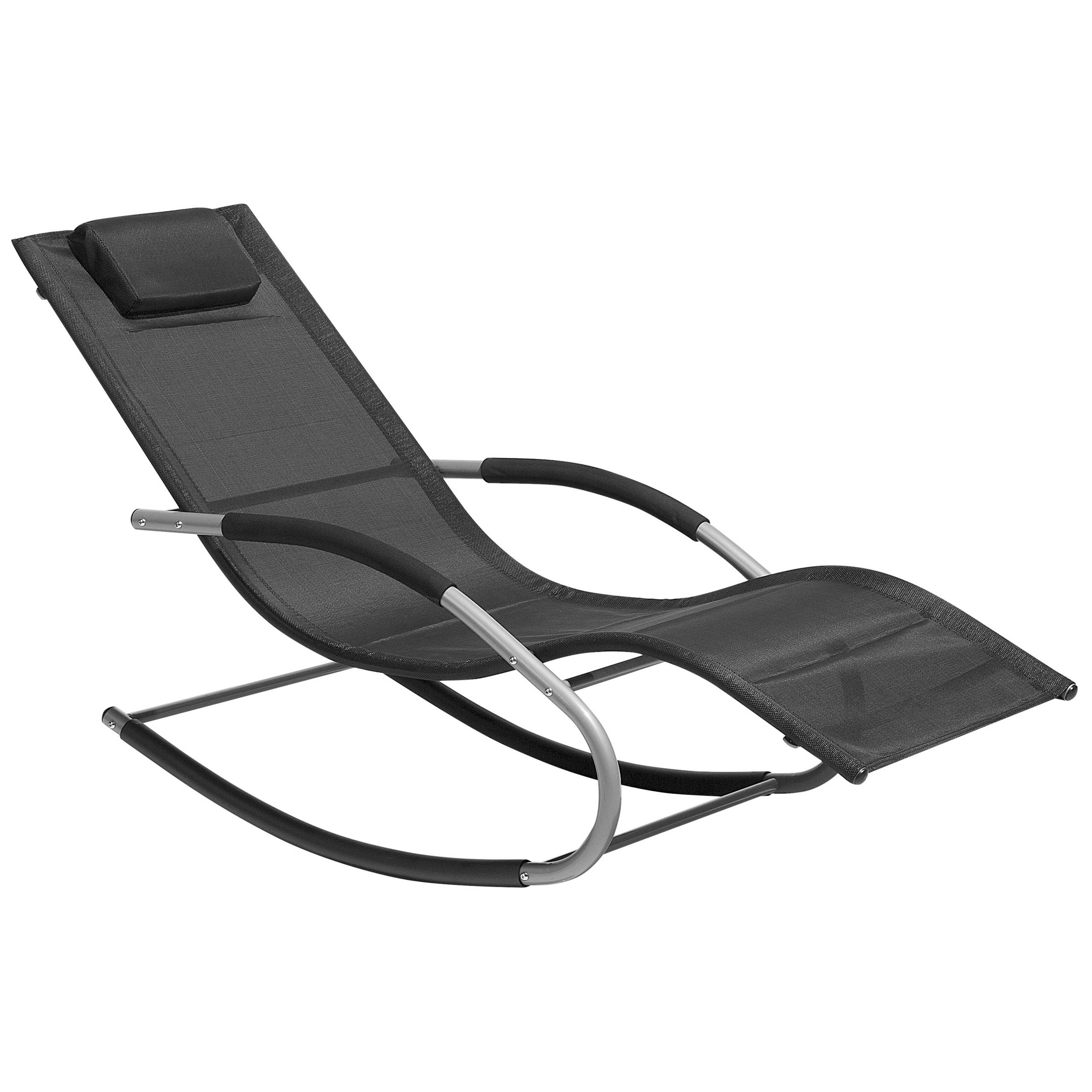Beliani - Chaise longue Acier Noir CARANO - Beliani - Imagen 2