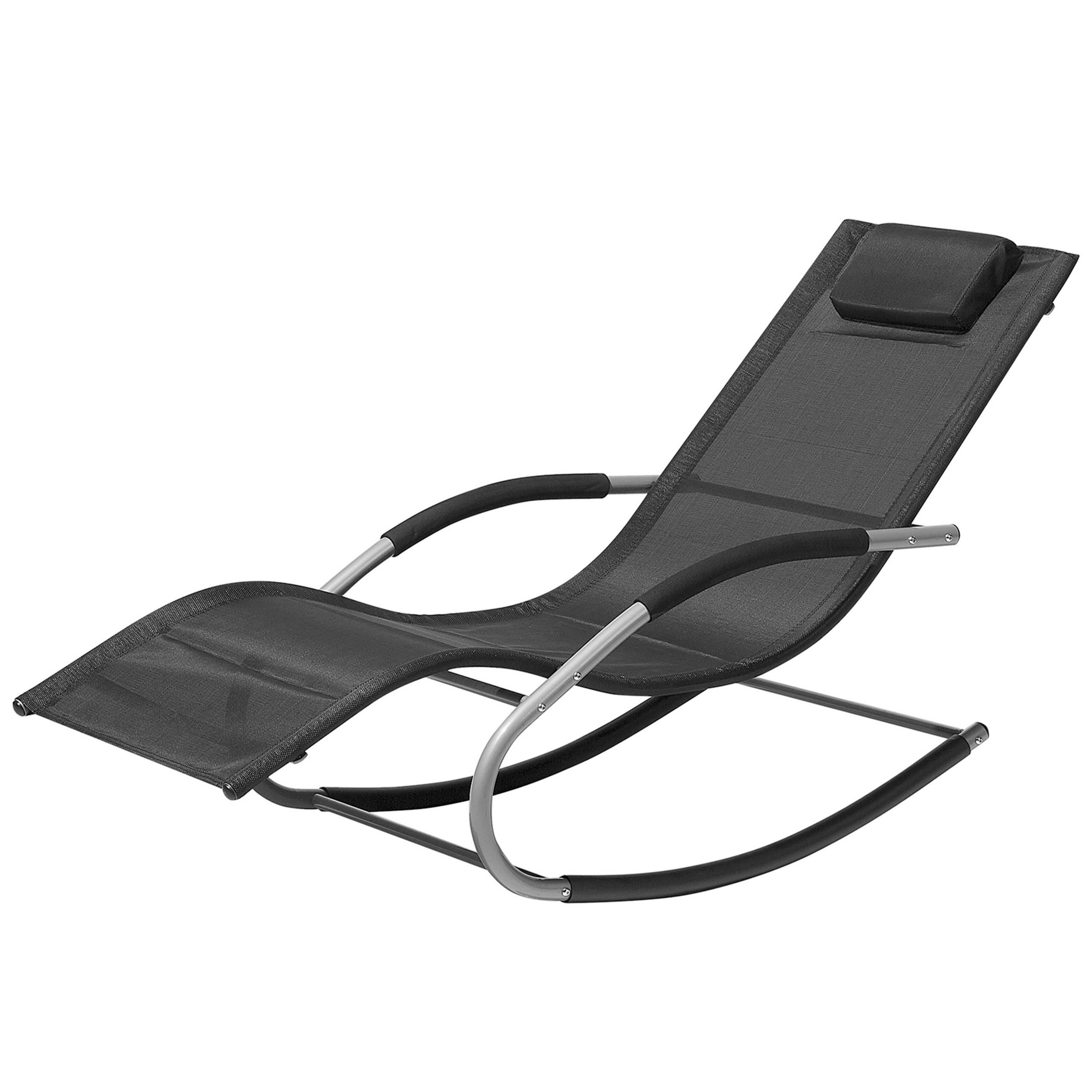 Beliani - Chaise longue Acier Noir CARANO - Beliani - Imagen 5