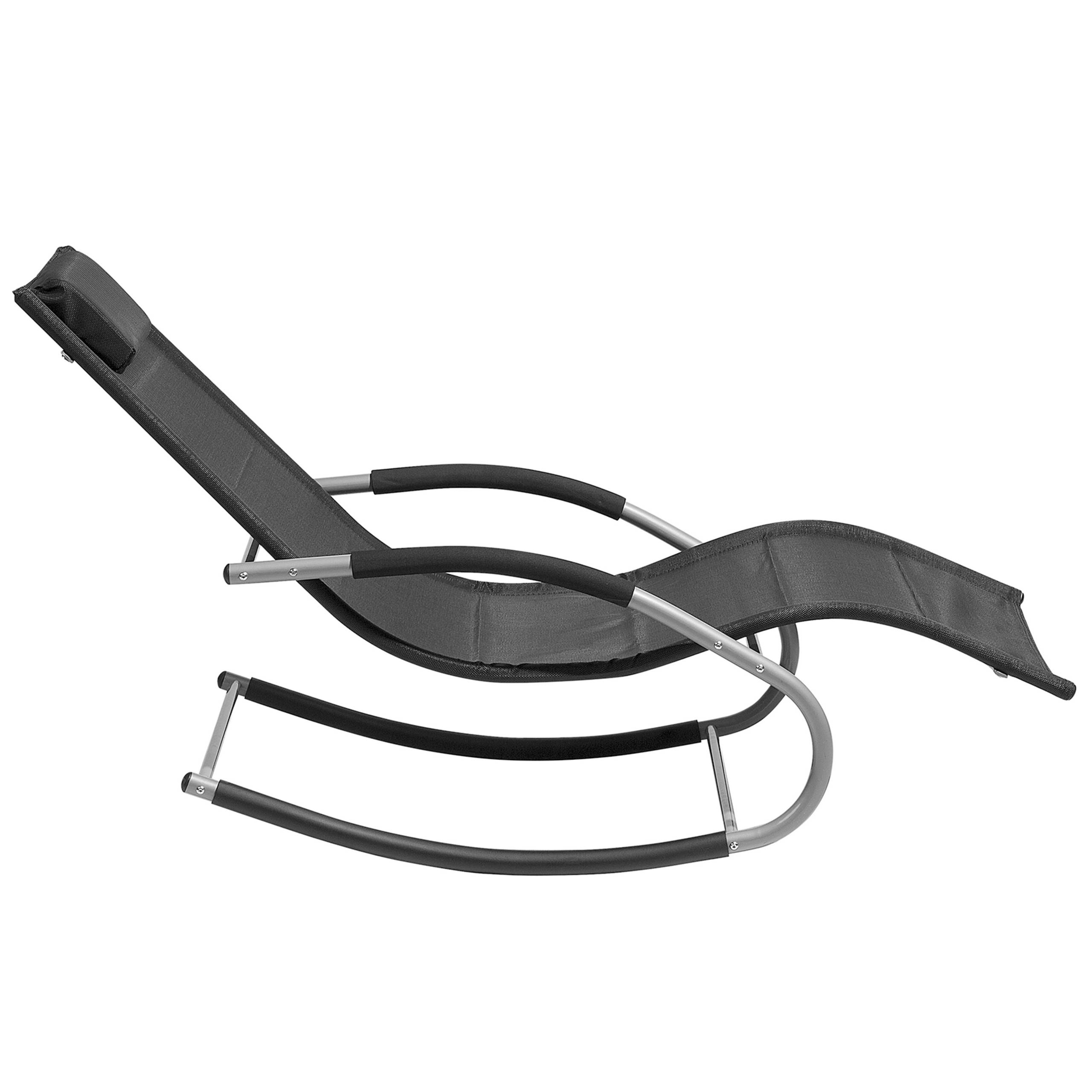 Beliani - Chaise longue Acier Noir CARANO - Beliani - Imagen 6