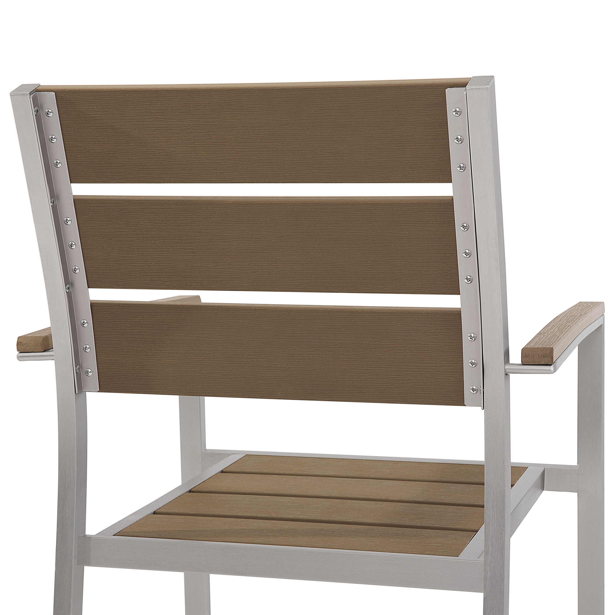 Set de salle à manger Bois synthétique Marron VERNIO - Beliani - Image 4