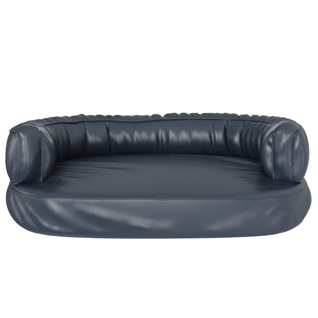 Vidaxl - Lit pour chien ergonomique Mousse Bleu foncé 60x42cm Similicuir vidaXL 171313 - Imagen 5