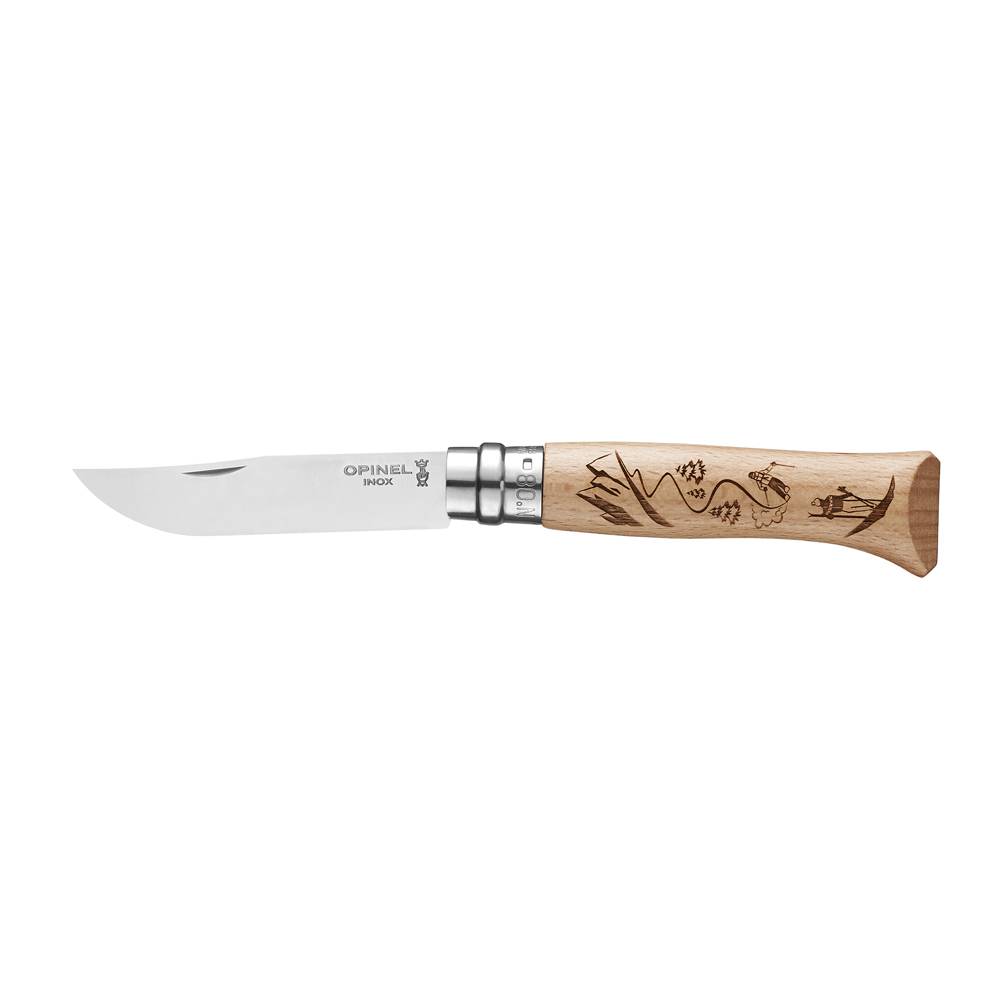 Opinel - Couteau gravé lame 8.5 cm Sport Ski - Image 1