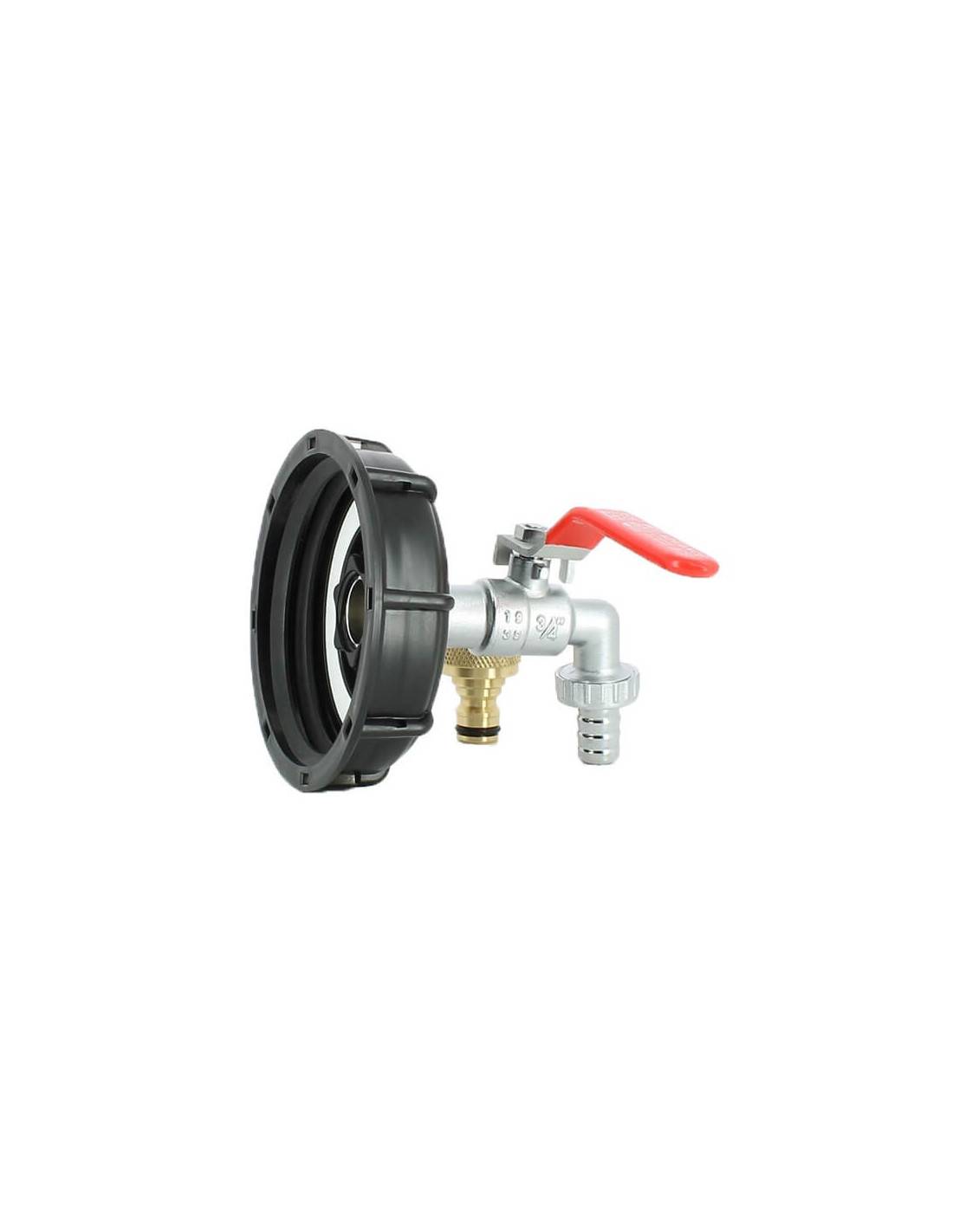 Raccord cuve S100X8 - Robinet laiton chromé 15 mm + Nez 20x27 - Imagen 3