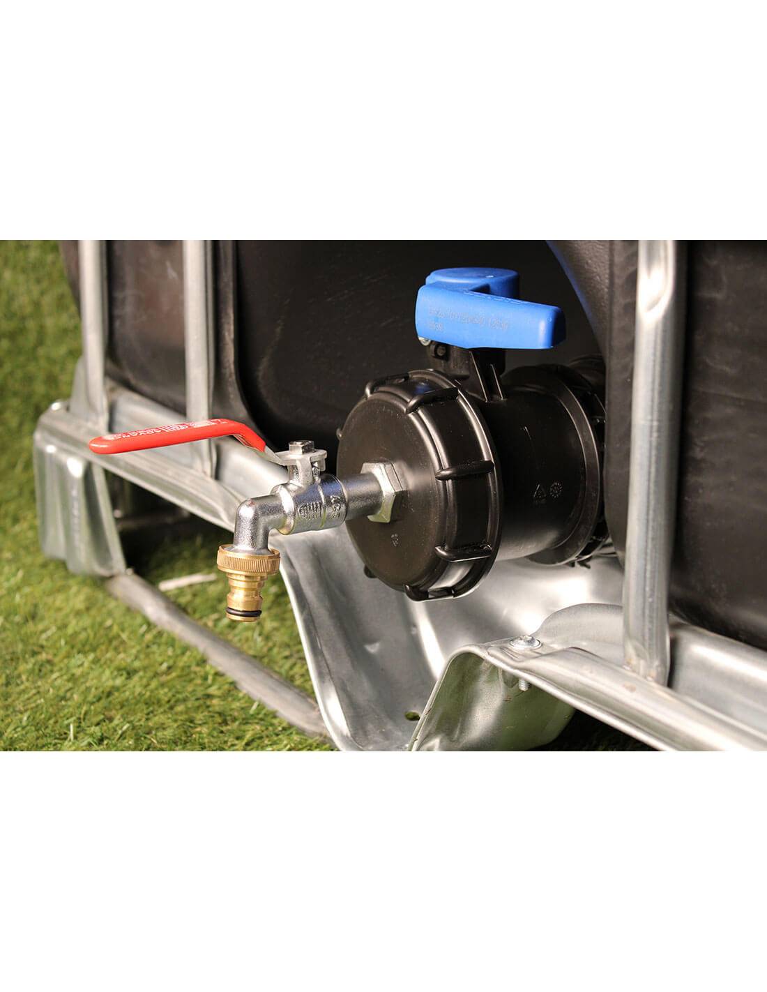 Raccord cuve S100X8 - Robinet laiton chromé 15 mm + Nez 20x27 - Imagen 2