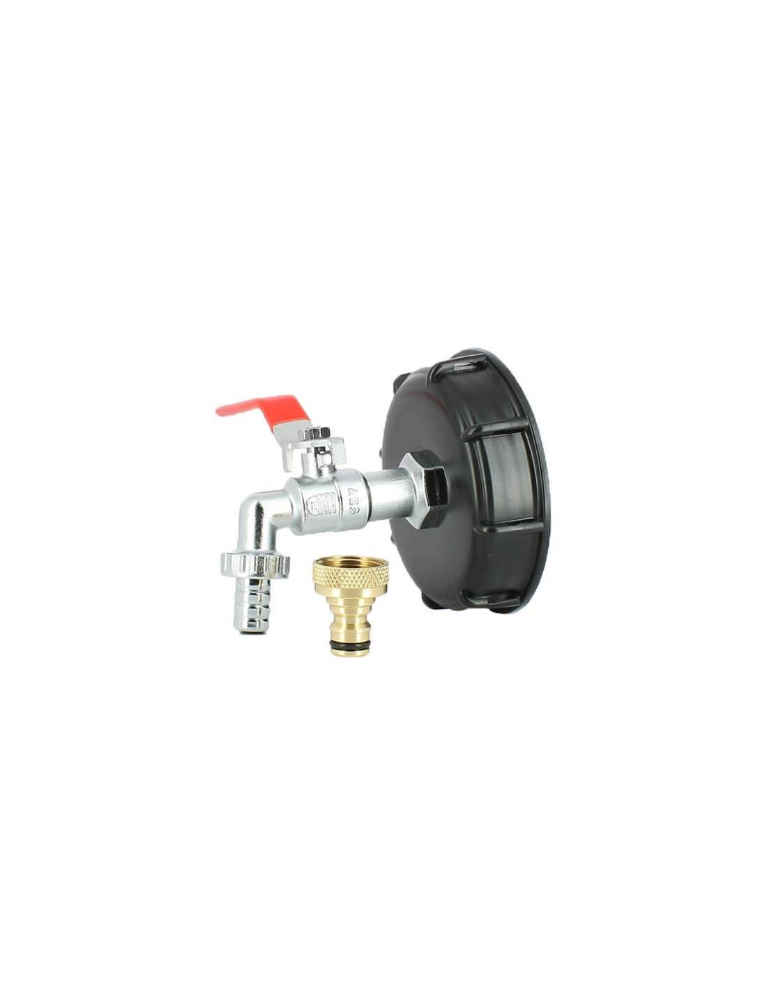 Raccord cuve S100X8 - Robinet laiton chromé 15 mm + Nez 20x27 - Imagen 5