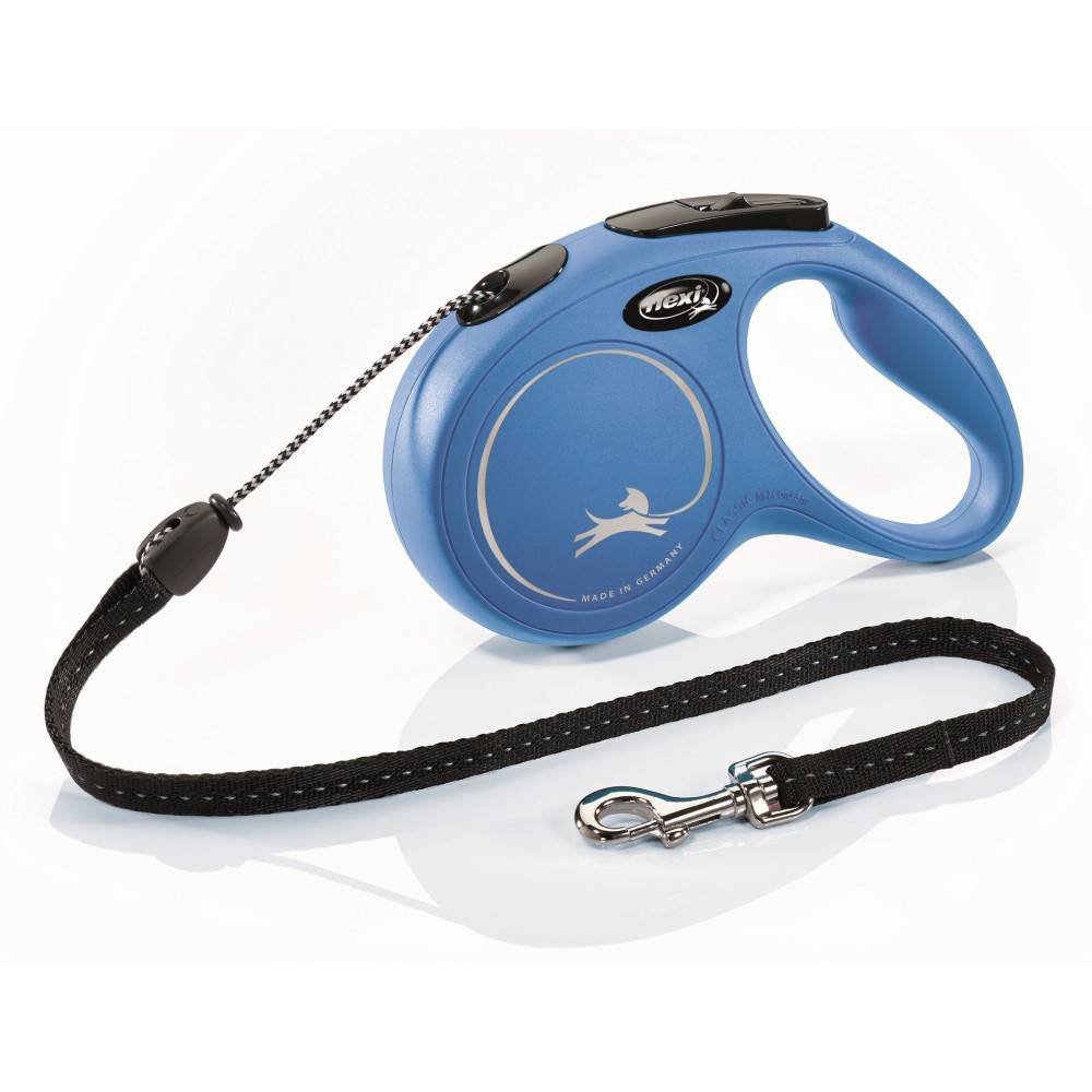 Flexi - FLEXI - Laisse Flexi Classic Cordon M 5 m bleu chiens max 20 Kg - Image 1