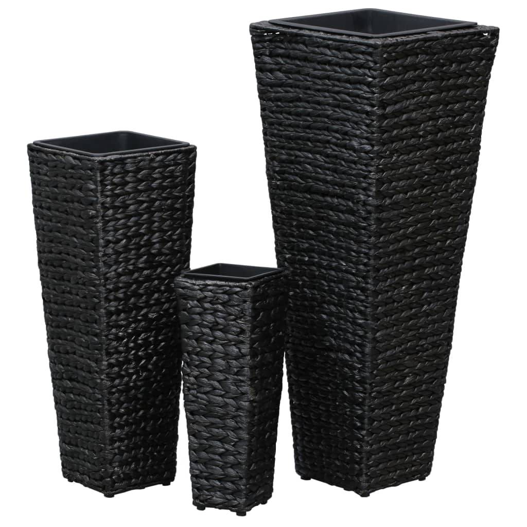 Jardinière | Lits surélevés 3 pcs Jacinthe d'eau Noir - Image 4