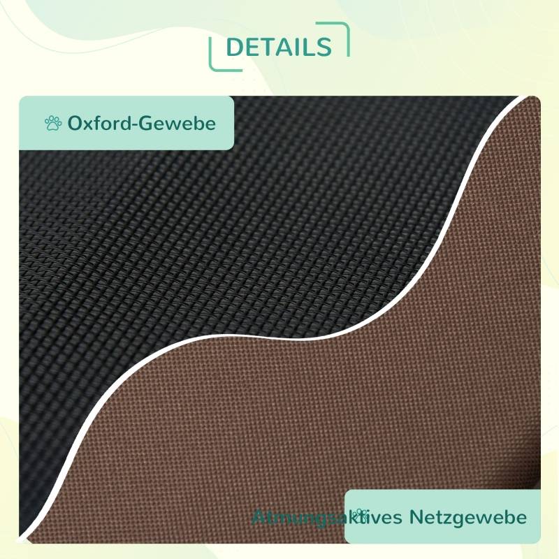 Lit surélevé pour chien Métal Extérieur Avec auvent respirant 92x76x90cm Marron - ComfortXL Outdoor Living - Image 7