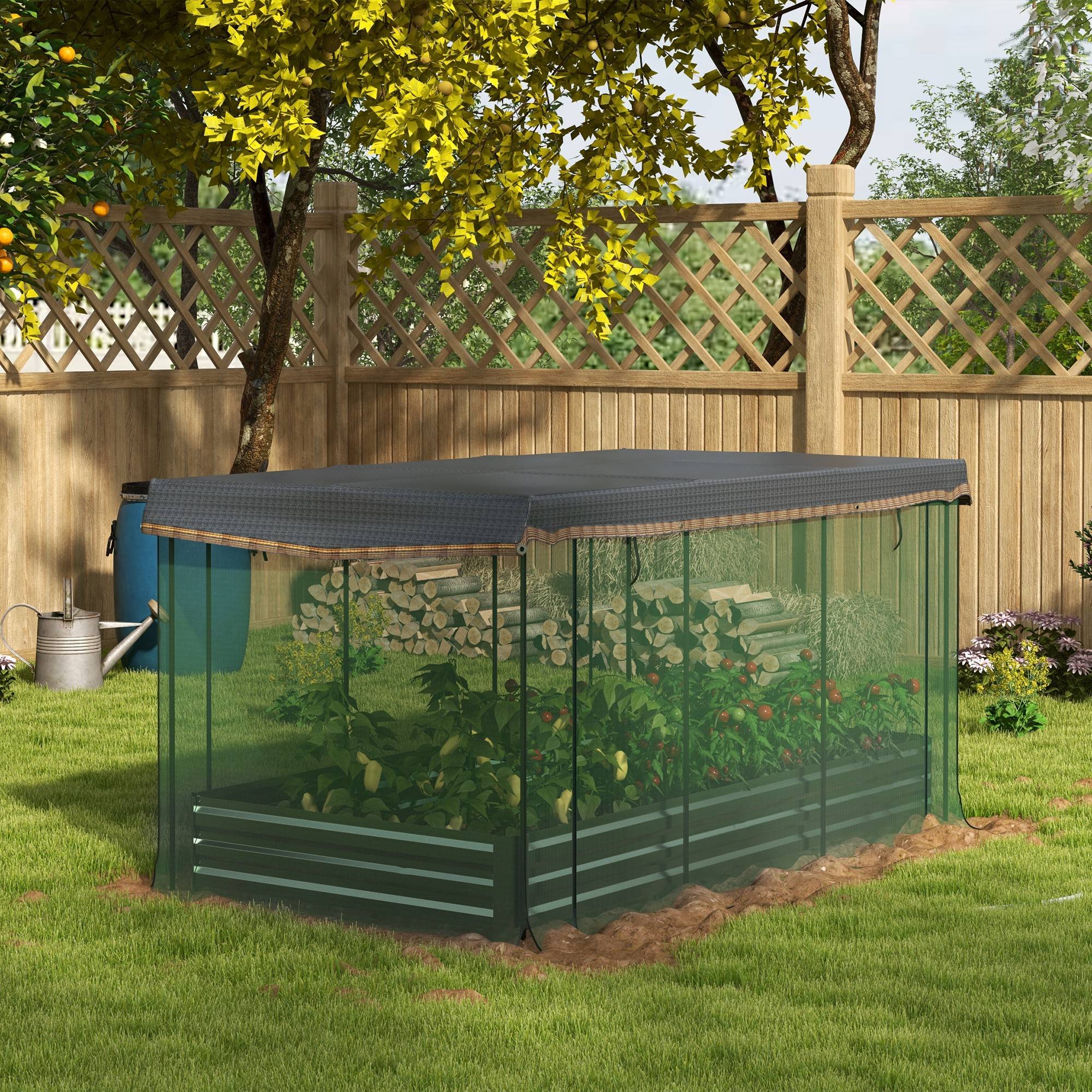 PANGIVO - Carré potager acier galvanisé gris vert et noir 230 x 110 x 110 cm - PANGIVO - Image 4