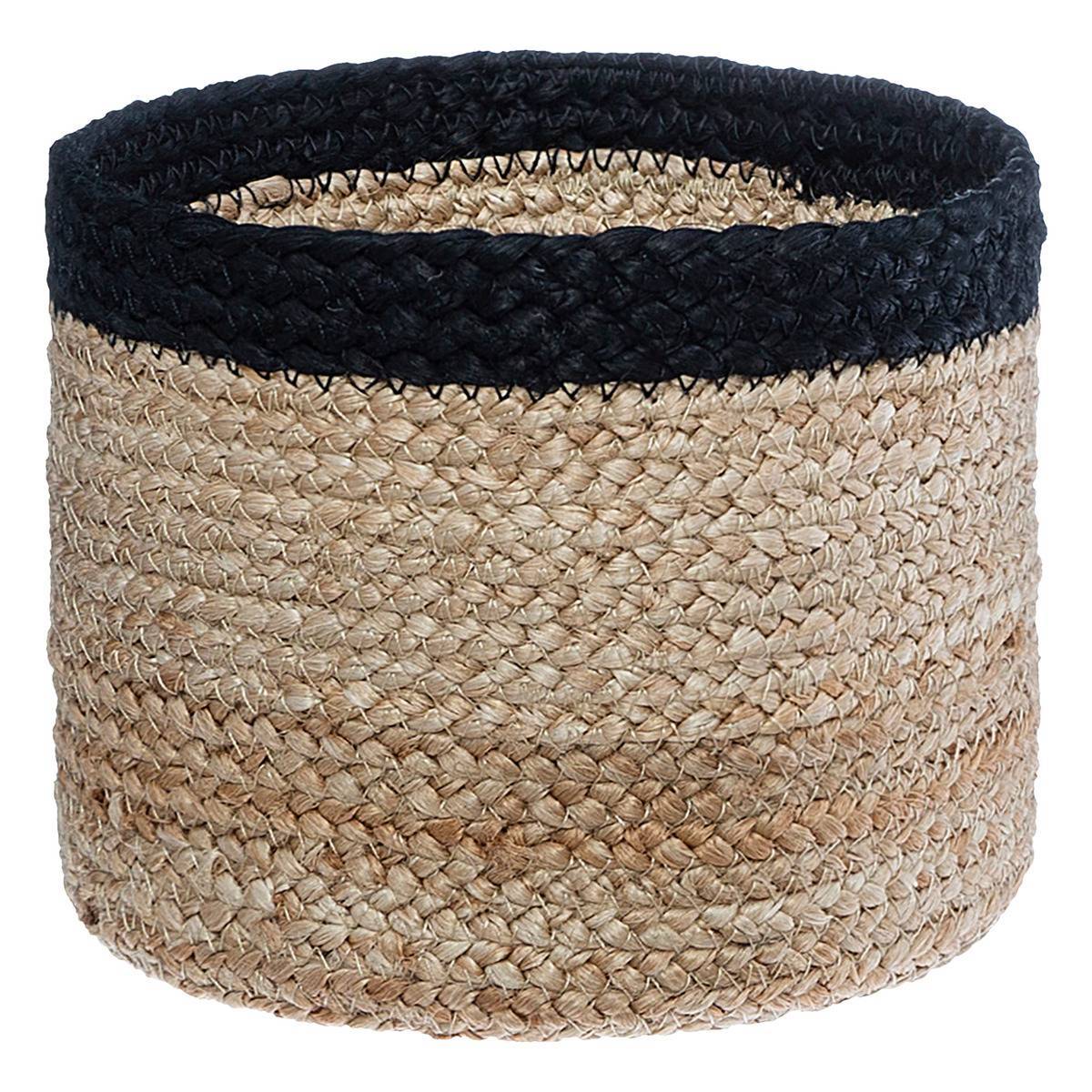 Atmosphera - Set de 3 paniers jute noir D11/16/19cm - Atmosphera Créateur d'intérieur - Imagen 4