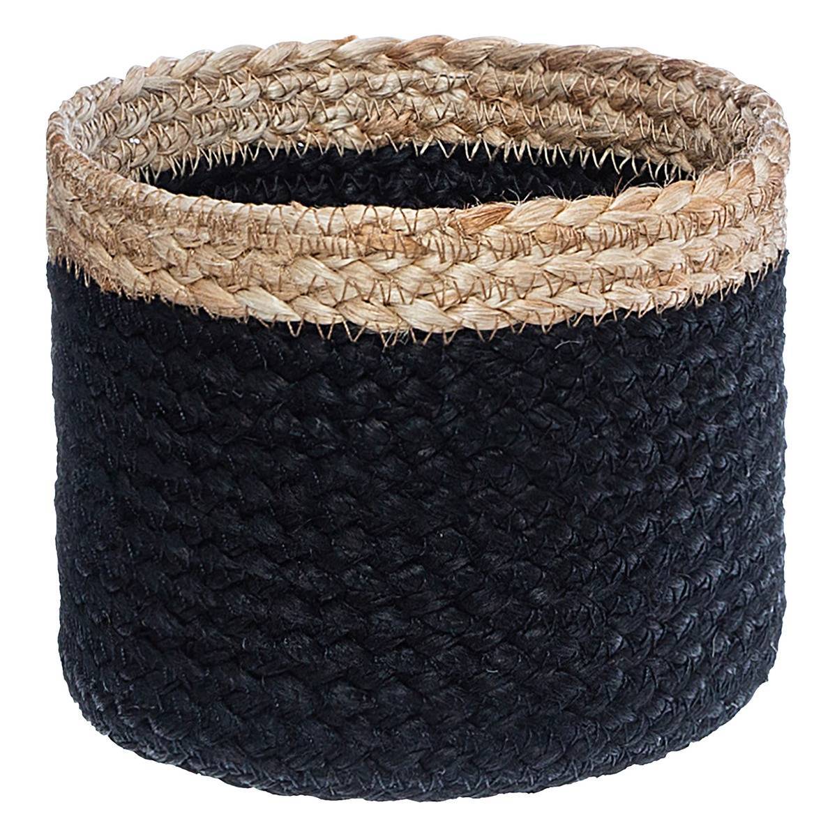 Atmosphera - Set de 3 paniers jute noir D11/16/19cm - Atmosphera Créateur d'intérieur - Imagen 3