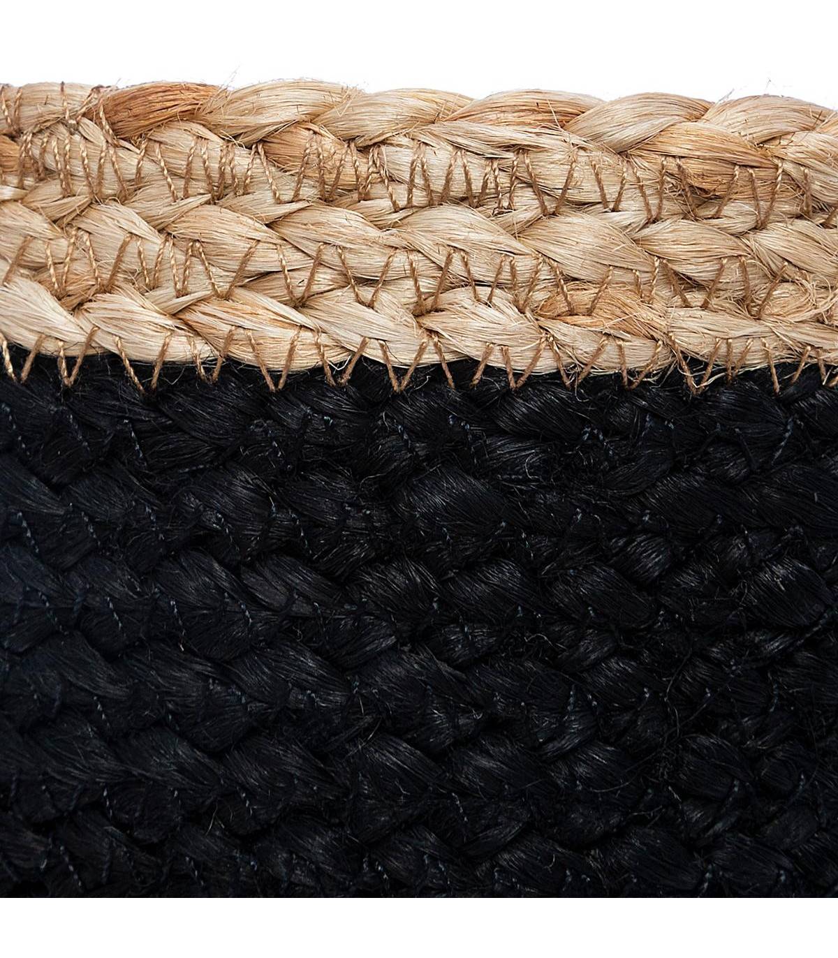 Atmosphera - Set de 3 paniers jute noir D11/16/19cm - Atmosphera Créateur d'intérieur - Imagen 6
