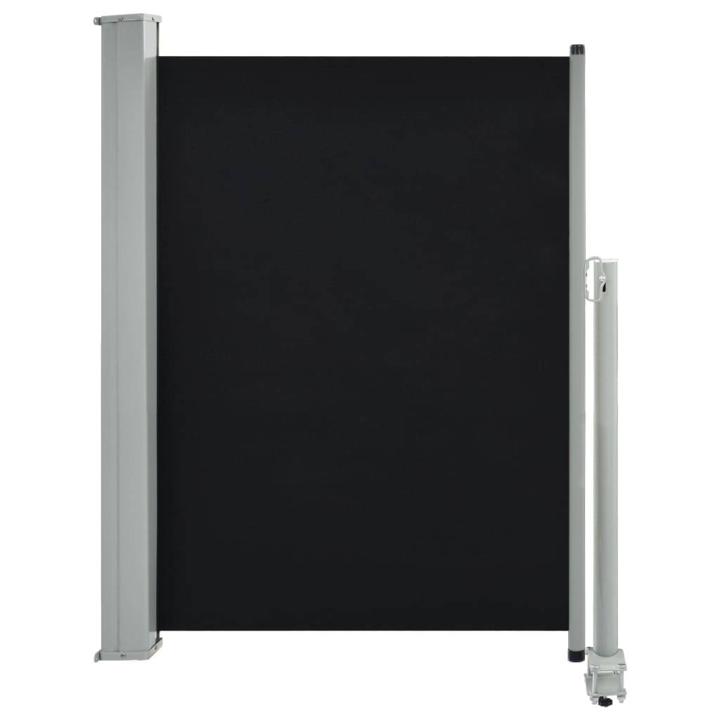 Helloshop26 - Auvent paravent store brise-vue latéral rétractable de patio jardin terrasse balcon protection visuelle écran 100 x 300 cm noir - Imagen 1
