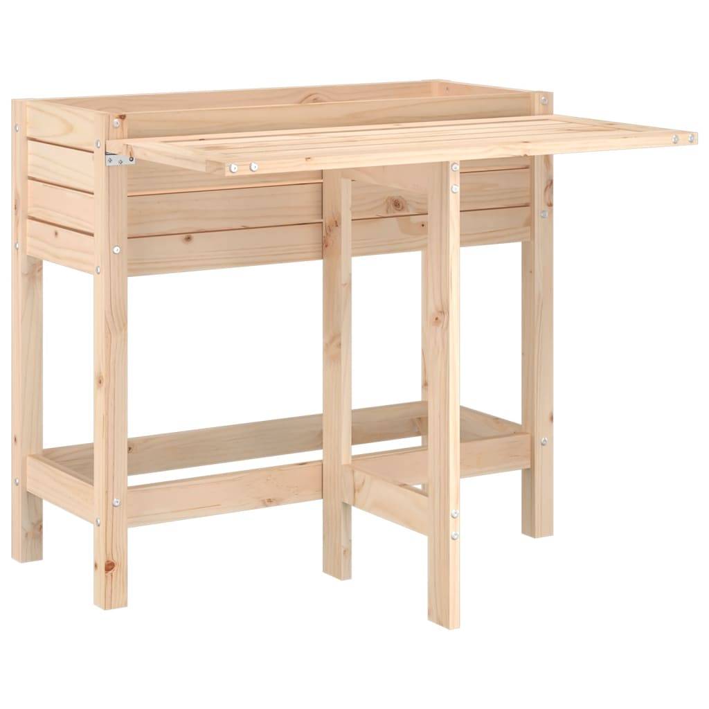 Maison Chic - Jardinière, Bac à fleurs, Pot de fleurs avec dessus de table pliable bois de pin massif - Imagen 1