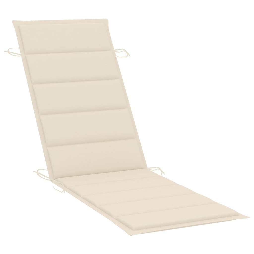 Helloshop26 - Transat chaise longue bain de soleil lit de jardin terrasse meuble d'extérieur avec table et coussin bois d'acacia - Imagen 5