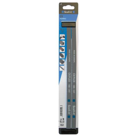 2 lames de scie à métaux Flexibles Chrome Vanadium coupe Alu Tube PVC et Bois SCELL-IT