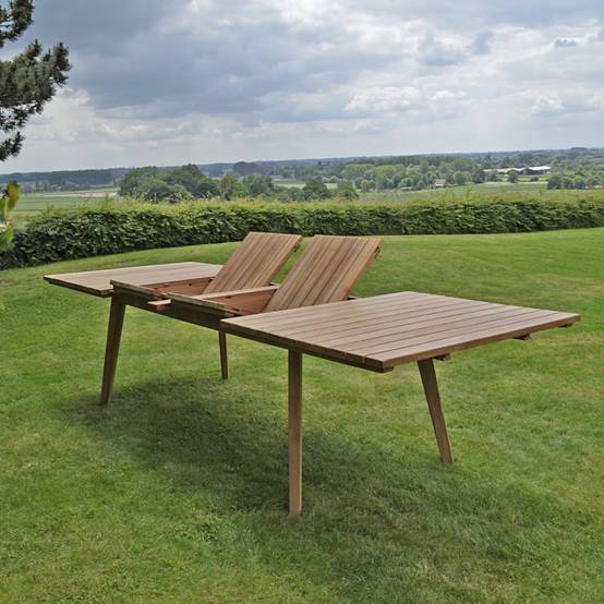 Teck'Attitude - Table extensible rectangulaire teck massif 190/290 x 100 cm Flora XL - TECK'Attitude - Imagen 2