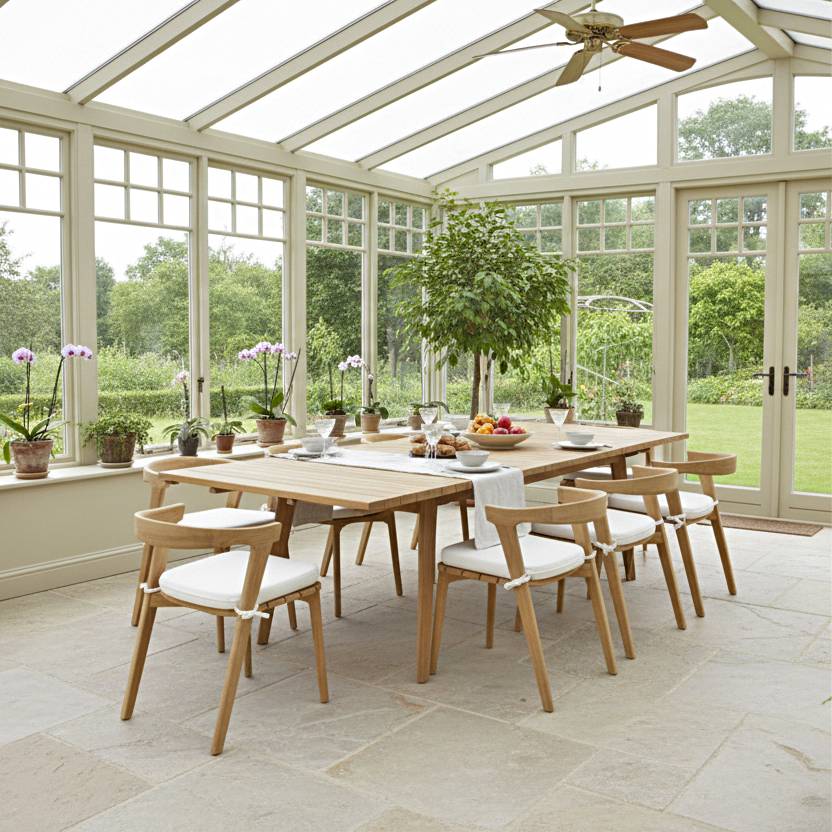 Teck'Attitude - Table extensible rectangulaire teck massif 190/290 x 100 cm Flora XL - TECK'Attitude - Imagen 8