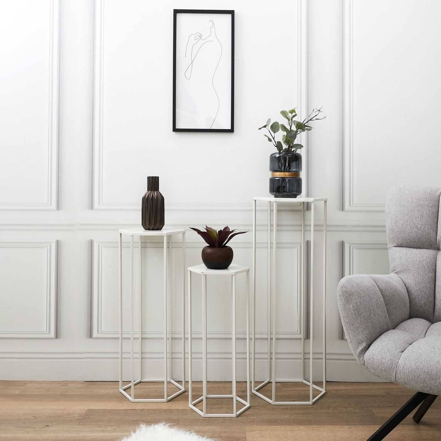 The Home Deco Factory - 3 Portes plantes sellettes design Théo - The Home Deco Factory - Imagen 4
