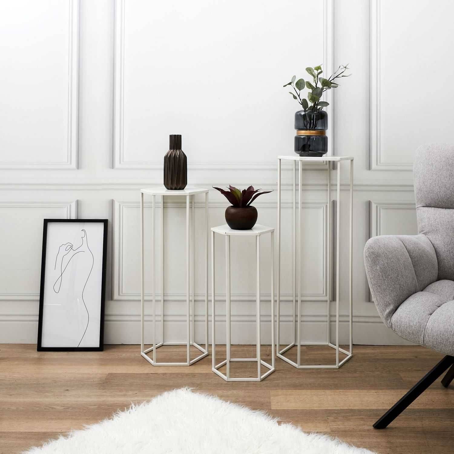 The Home Deco Factory - 3 Portes plantes sellettes design Théo - The Home Deco Factory - Imagen 2