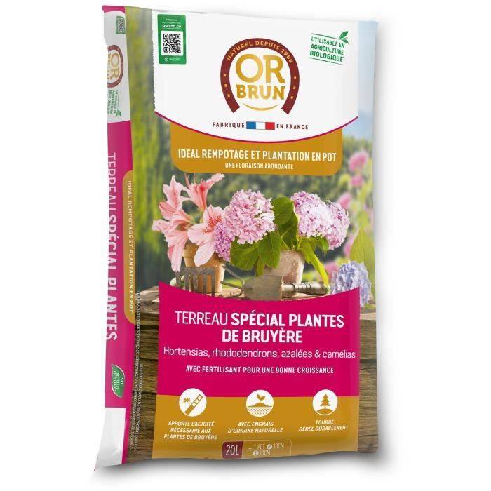 Or Brun - Terreau Spécial Plantes De Bruyere - Or Brun - Obrtspdb20n - 20 L