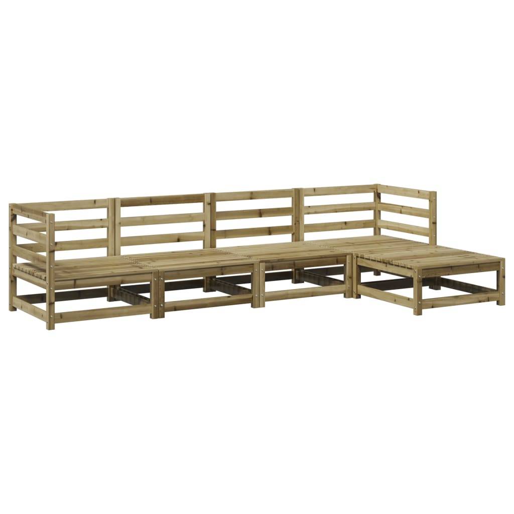 Maison Chic - 5 pcs salon de jardin - Mobilier d'extérieur - Mobilier de jardin bois de pin imprégné-JU7592