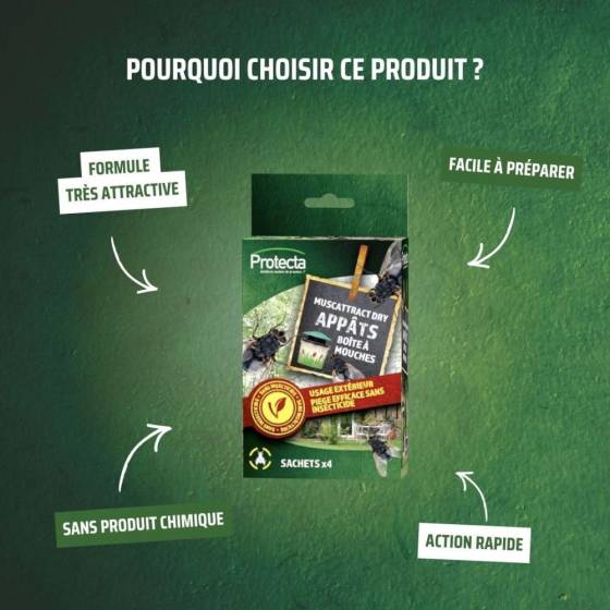 Protecta - Protecta - Recharges Appâts Piège à Mouches - 4 Sachets - Imagen 4