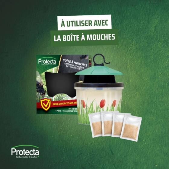 Protecta - Protecta - Recharges Appâts Piège à Mouches - 4 Sachets - Imagen 3