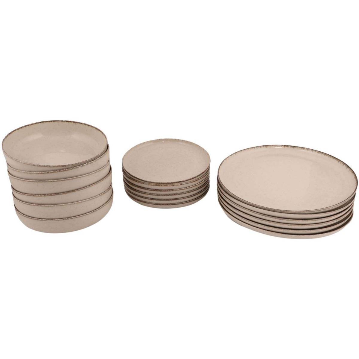 Hanah Home - Service de table en porcelaine Dinner 18 pièces Cannelle - Imagen 1