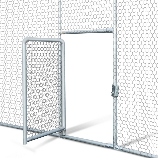 Enclos poulailler dôme 15 m² parc grillagé 3x5 m avec porte latérale – IDMarket - Image 6