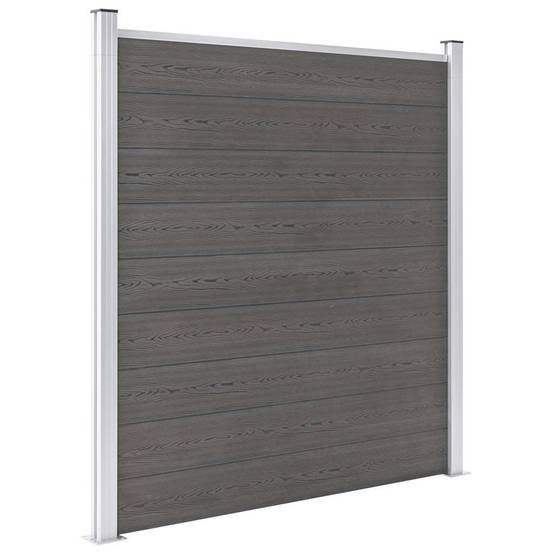 Clôture de jardin WPC Gris 180 x 186 cm - PANGIVO - Image 1