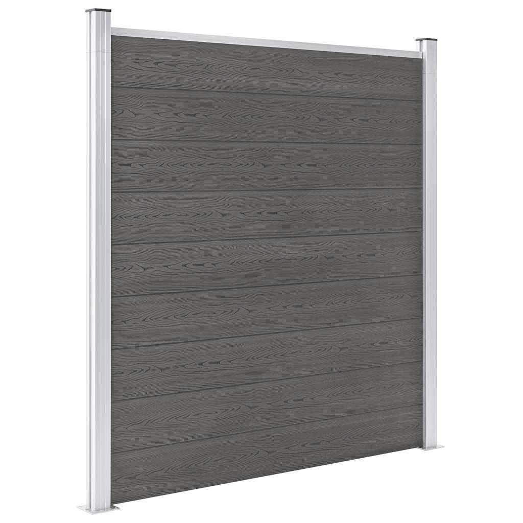 Clôture de jardin WPC Gris 180 x 186 cm - PANGIVO - Image 1