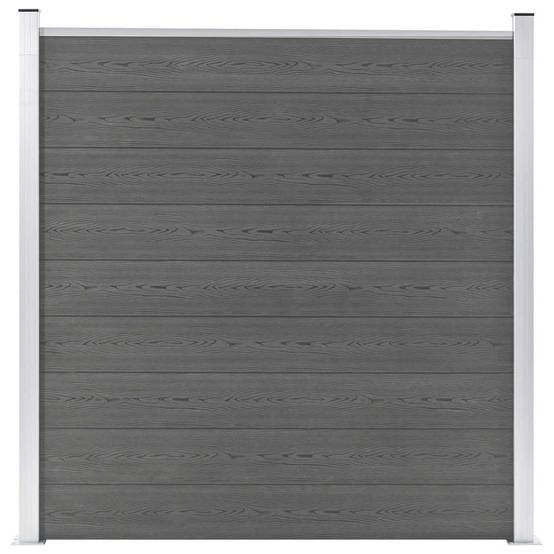 Clôture de jardin WPC Gris 180 x 186 cm - PANGIVO - Image 3