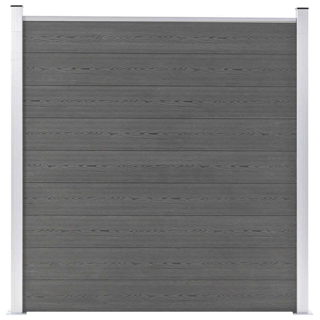 Clôture de jardin WPC Gris 180 x 186 cm - PANGIVO - Image 3