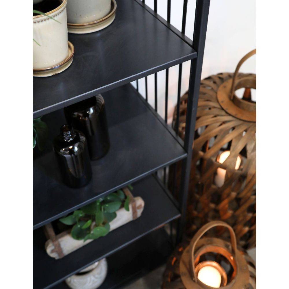 Chemin De Campagne - Etagère 4 étages en fer noir antique 97 x 38 x 132 cm Chemin de campagne - Imagen 5