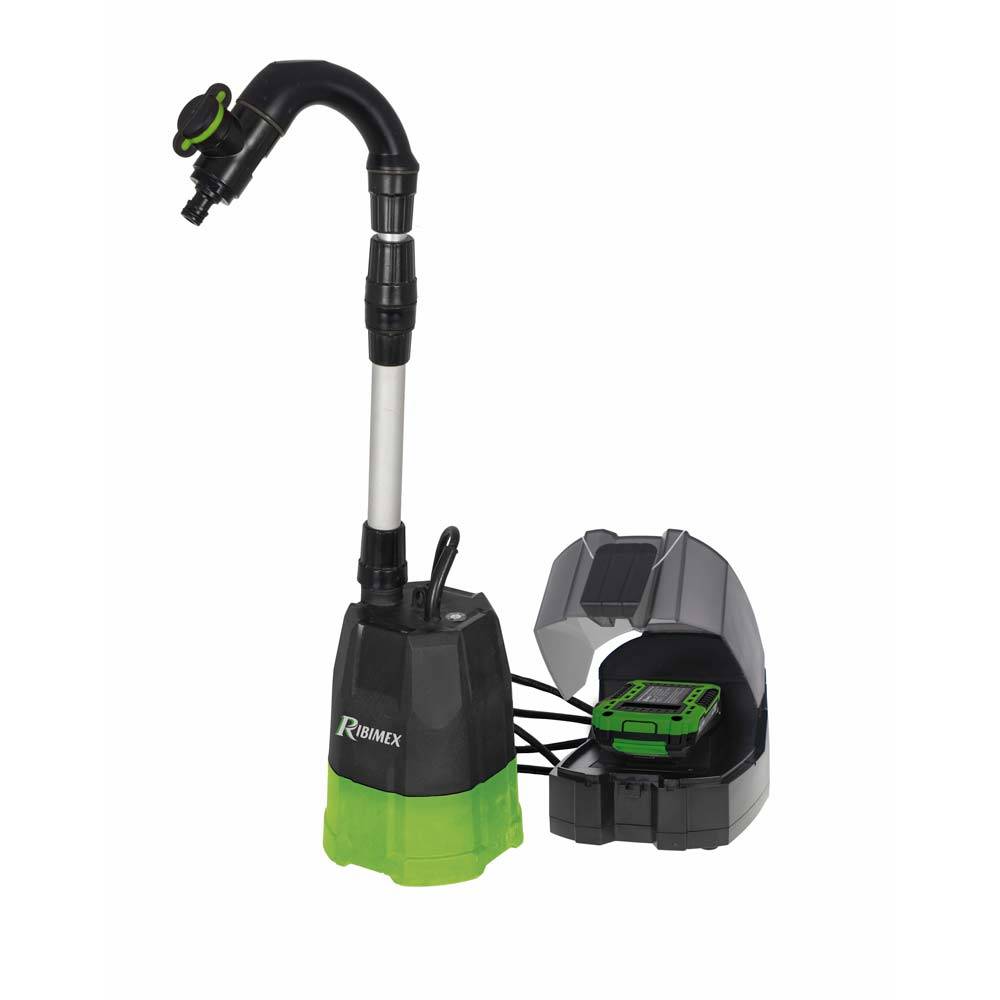 Ribimex - Pompe à eau immergée spécial vide-fût R-BAT20 20v avec batterie 2amp - Image 1