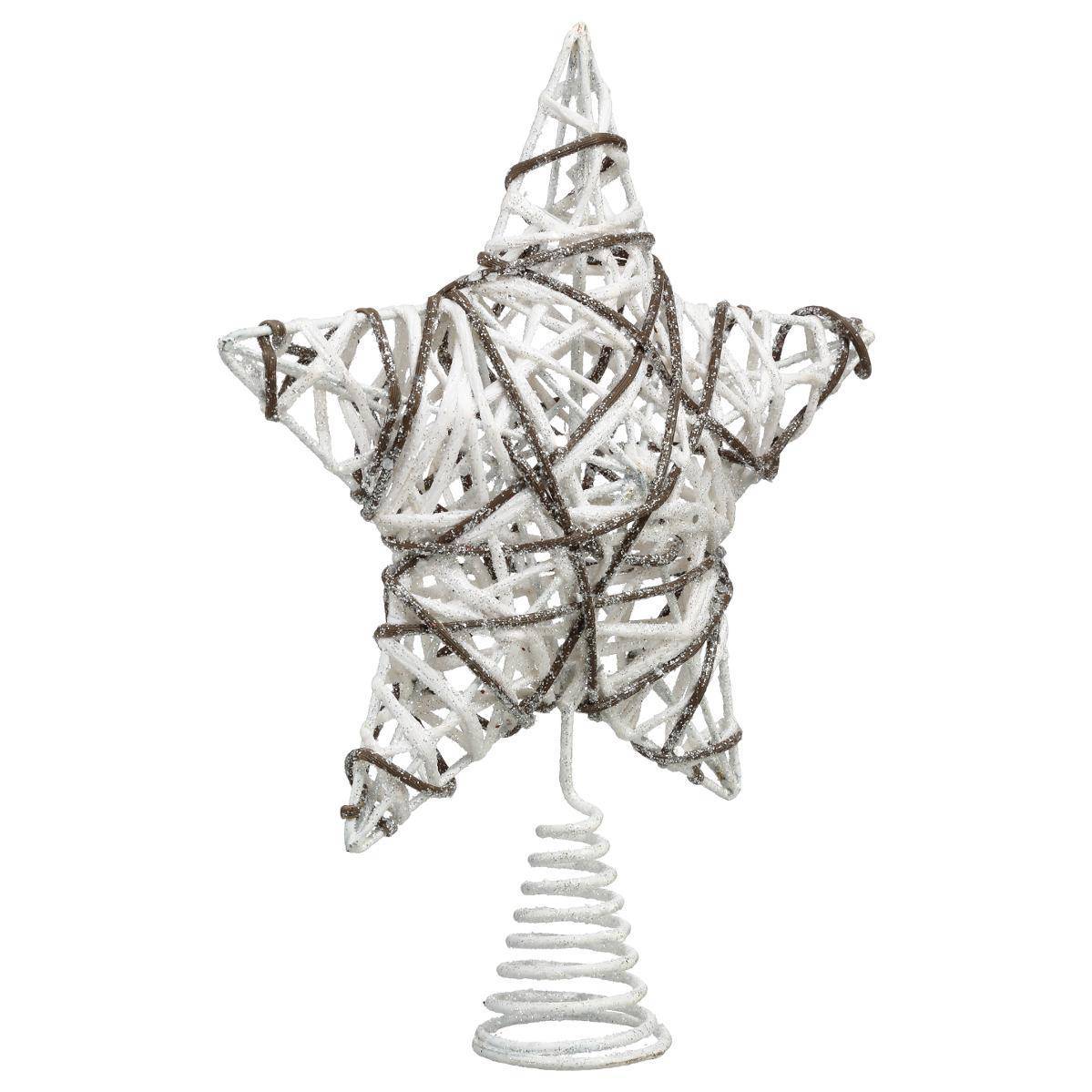 Fééric Lights & Christmas - Cimier de sapin "Marron glacé" en rotin H27cm - Feeric Lights & Christmas - Imagen 1