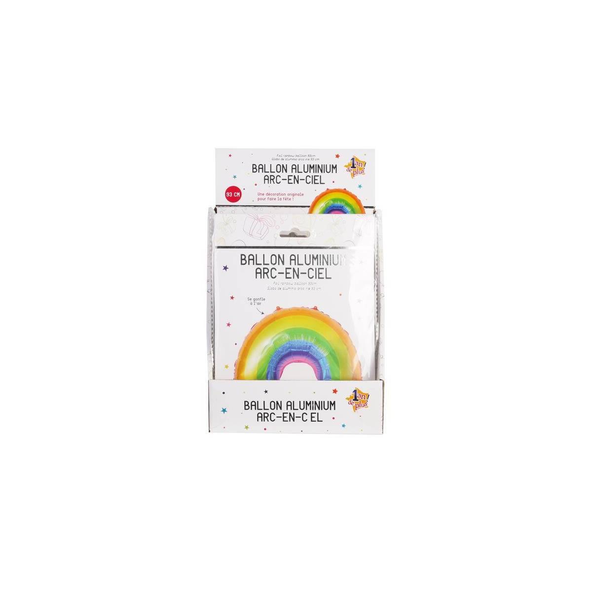 Party Time - Ballon Aluminium "Arc en Ciel" 93cm Multicolore - Image 2