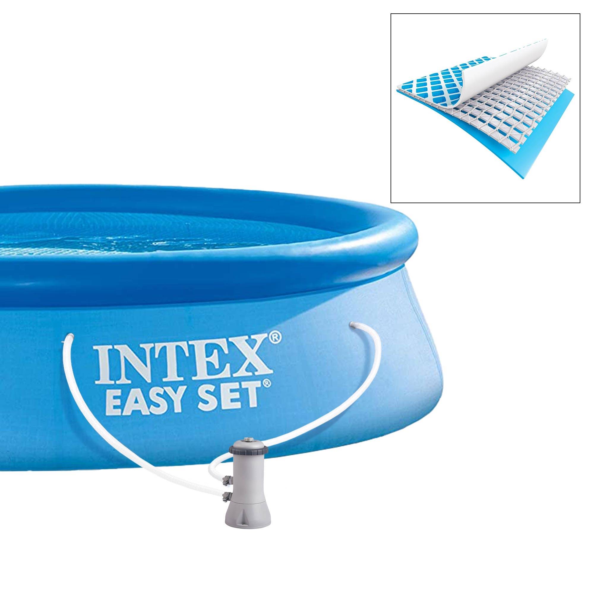 Ecd-Germany - Intex Piscine gonflable familiale/enfants autoportante avec epurateur 366x76 cm - Imagen 2