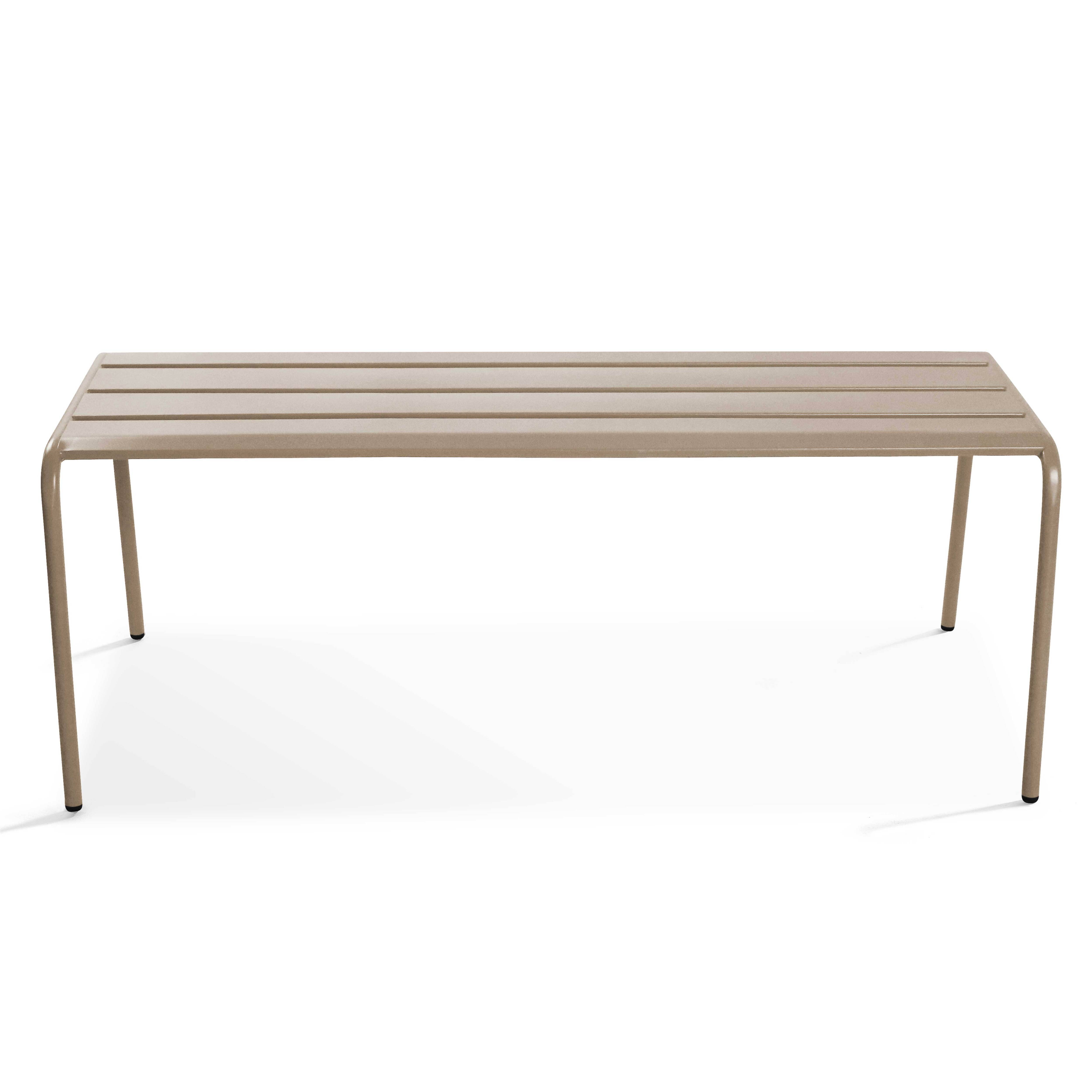 Oviala - Banc de jardin en acier taupe Palavas - Oviala - Imagen 4