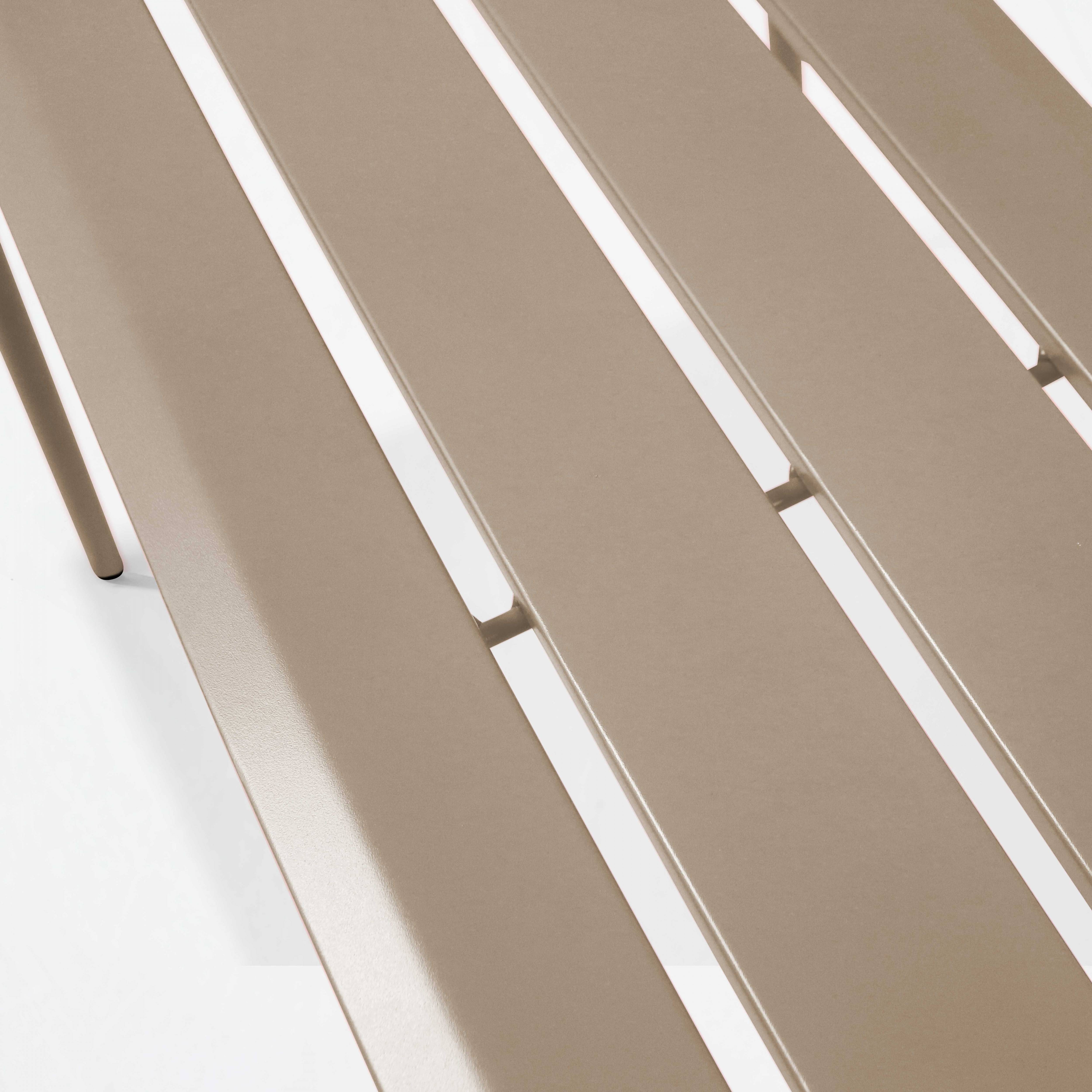 Oviala - Banc de jardin en acier taupe Palavas - Oviala - Imagen 5
