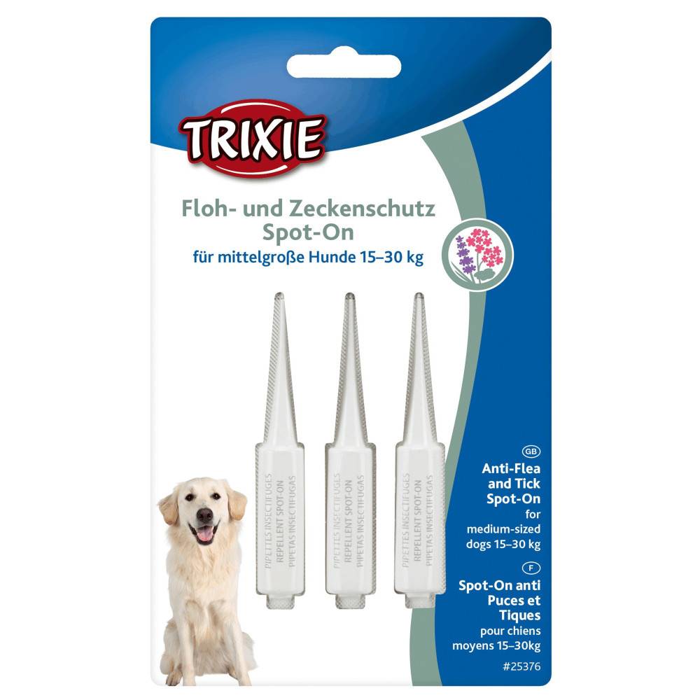 Trixie - Protection anti-tiques et puces Spot-On pour chien de 15- 30 Kg - Imagen 1