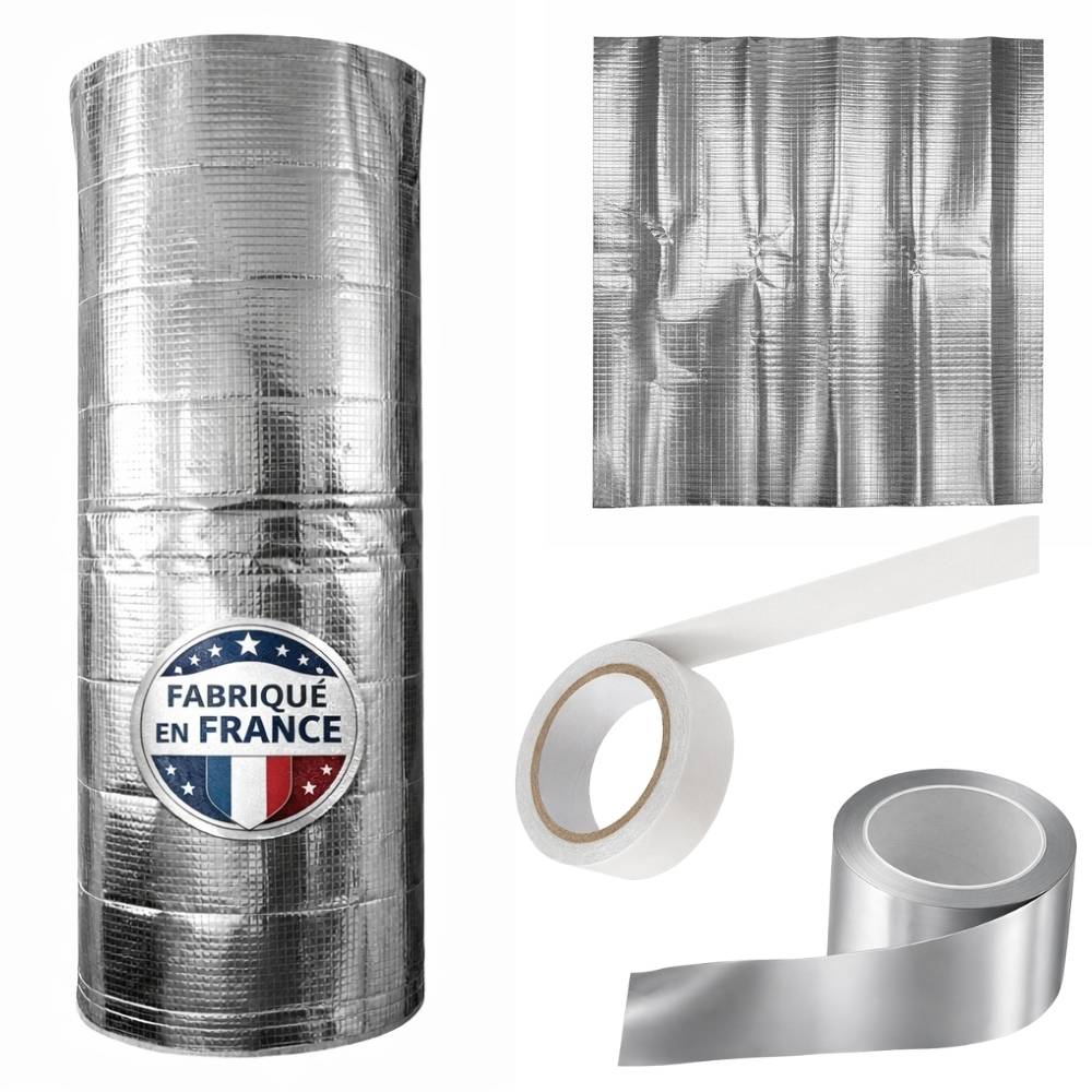 ISOLANT POUR BALLON D'EAU CHAUDE ET CUMULUS 160 X 200CM - KIT COMPLET AVEC SCOTCH