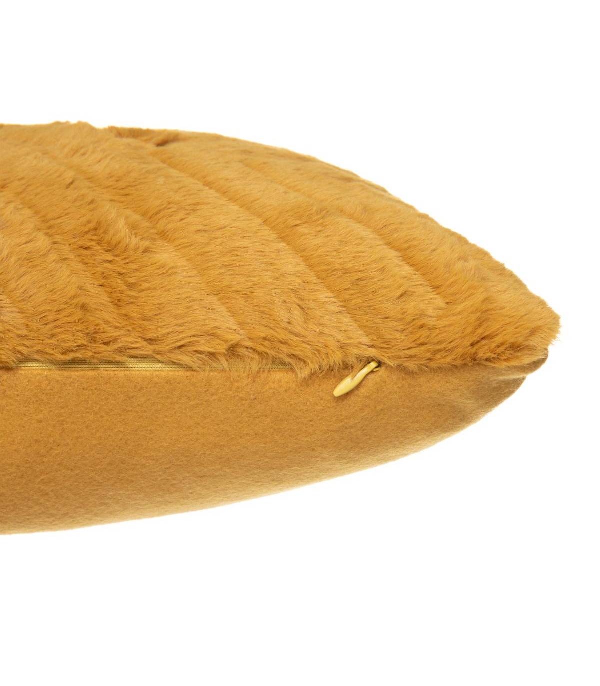 Coussin déhoussable Ocre en Fourrure motif en relief  45 x 45 cm - Imagen 3